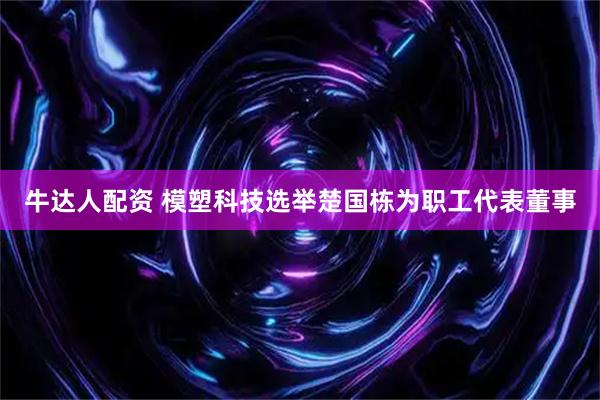 牛达人配资 模塑科技选举楚国栋为职工代表董事