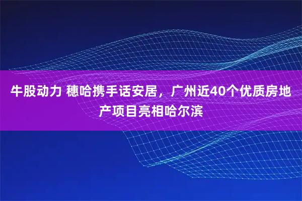 牛股动力 穗哈携手话安居，广州近40个优质房地产项目亮相哈尔滨